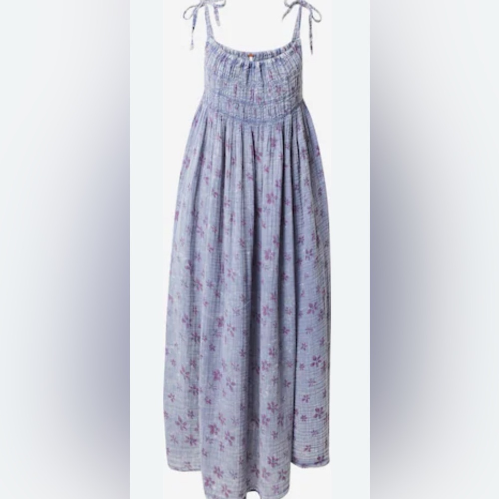 FREE PEOPLE  Lilac AZURE Boho Maxi/Midi Floral Dress - Picture 3 of 8
